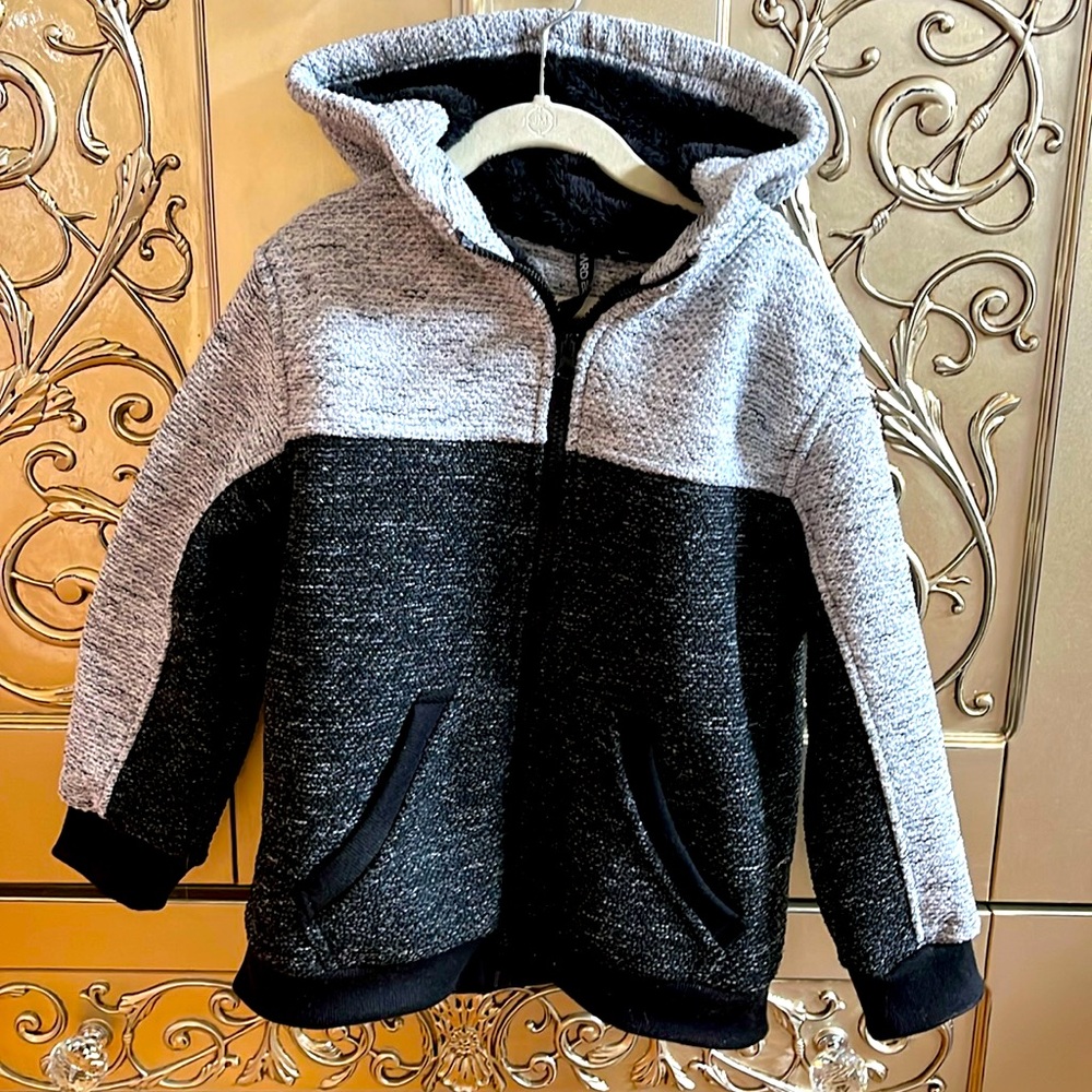 Hard Edge Faux Fur Lined Boys Hoodie